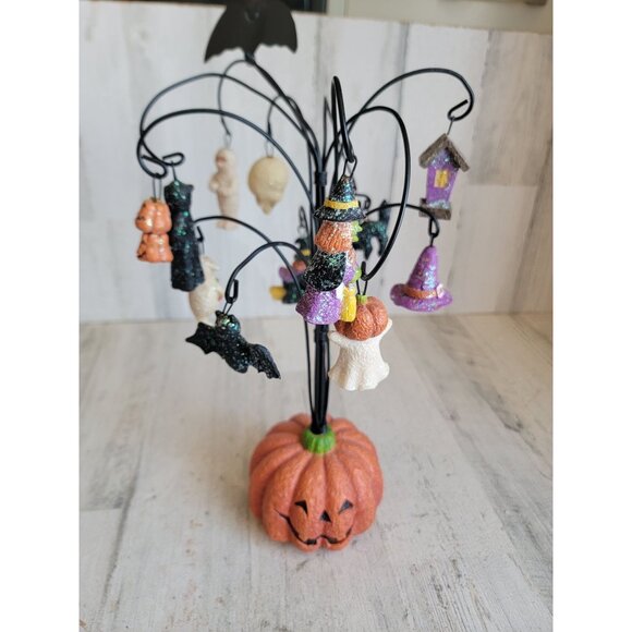 Halloween miniature ornament pumpkin tree Halloween witch ghost - Picture 2 of 9